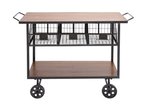 The Heartthrob Metal Wood Basket Cart