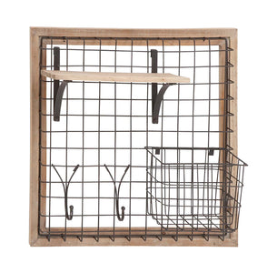 Enthralling Wood Metal Wall Strong Rack