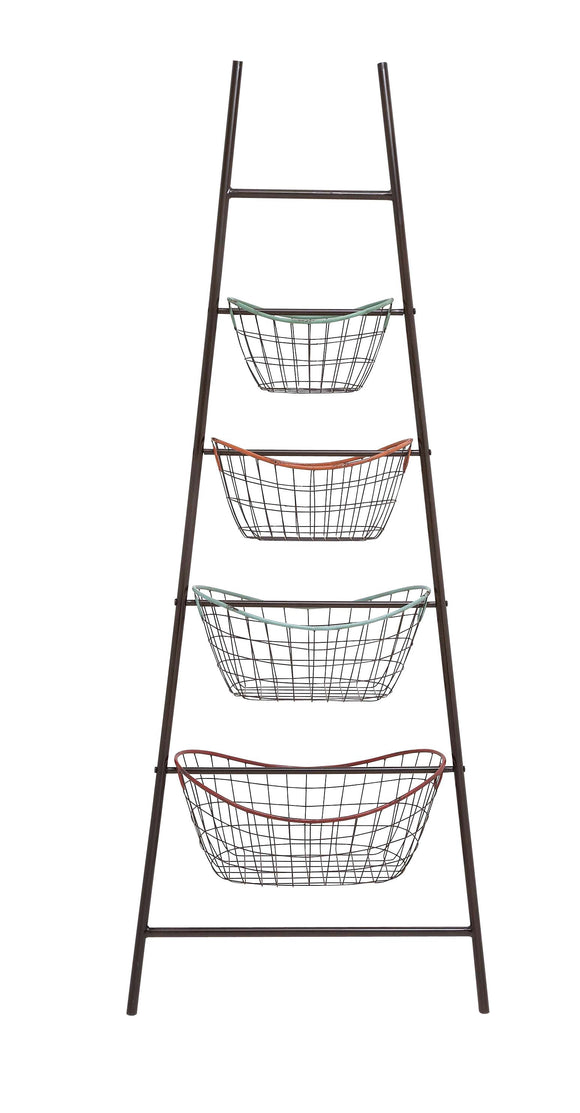 The Amazing Metal Leaning Basket Rack