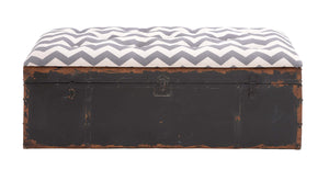 The Rustic Metal Fabric Strong Bench