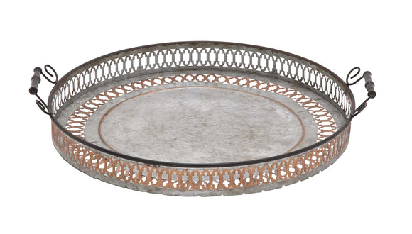 Antique Styled Fancy Metal Tray