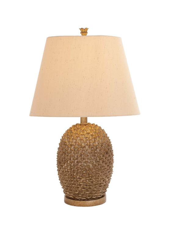 Classy Styled Polystone Metal Table Lamp