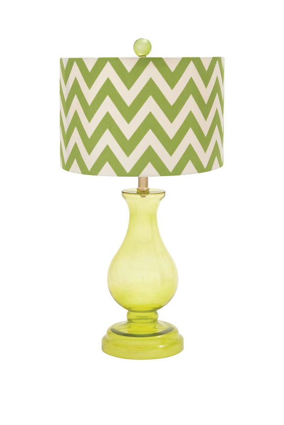 Lemon Yellow Polished Enthralling Styled Glass Table Lamp