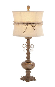 Attractive Styled Polystone Glass Ball Table Lamp