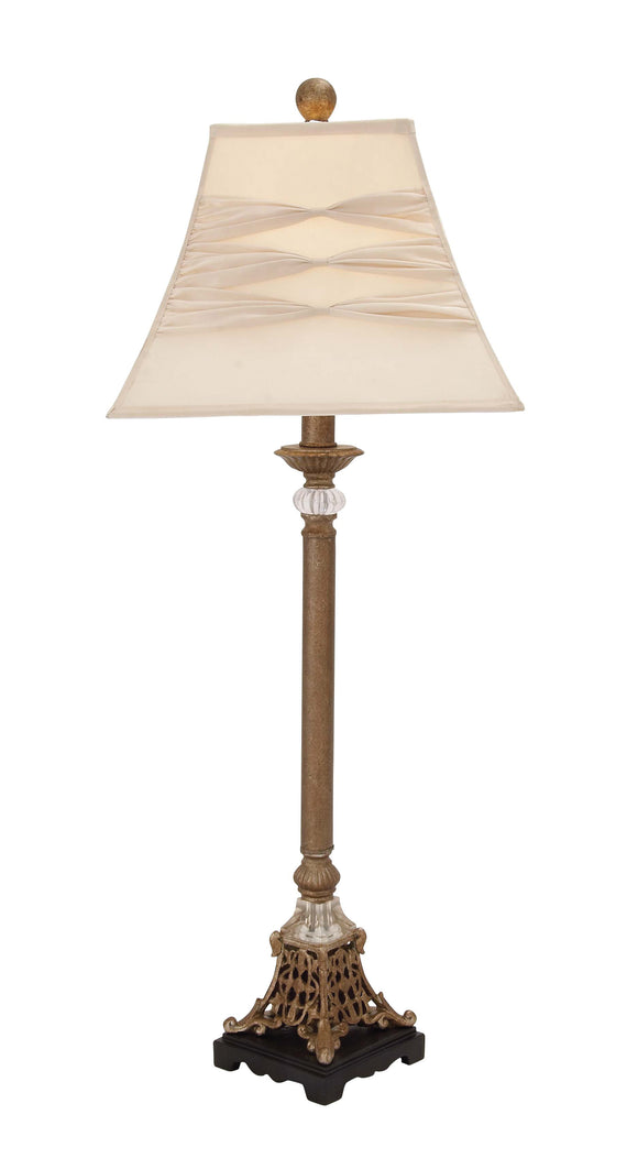 Contemporary Styled Polystone Metal Buffet Lamp