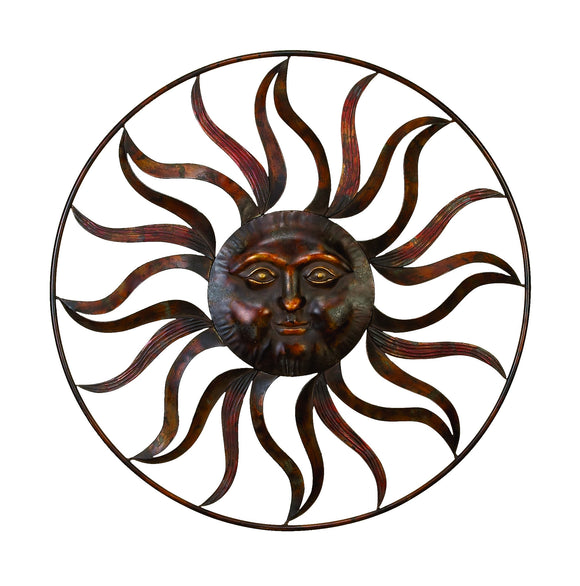 METAL SUN WALL DECOR FEEL THE WARMTH OF SUN