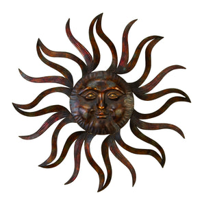 METAL SUN WALL DECOR FEEL EVERY MORNING MORE FRESH