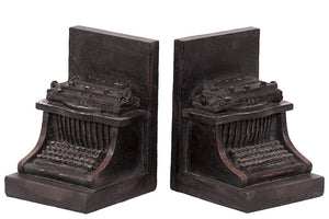 Delightful Set of Resin Typewriter Bookend