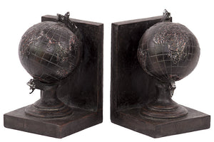 Magnificent and Outstanding Resin Globule Bookend Set of Two in Chocolate Brown