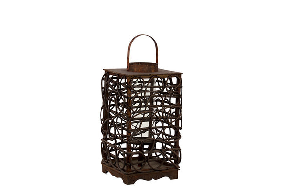 Elegant Traditional Rattan Lantern in Brown Color