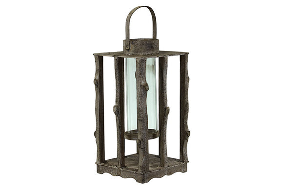 Unique and Traditional Wooden Lantern Featuring All Natural Tree Branches and Twigs