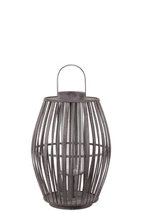 Elegant Chinese Bamboo Lantern in Brown (Medium)