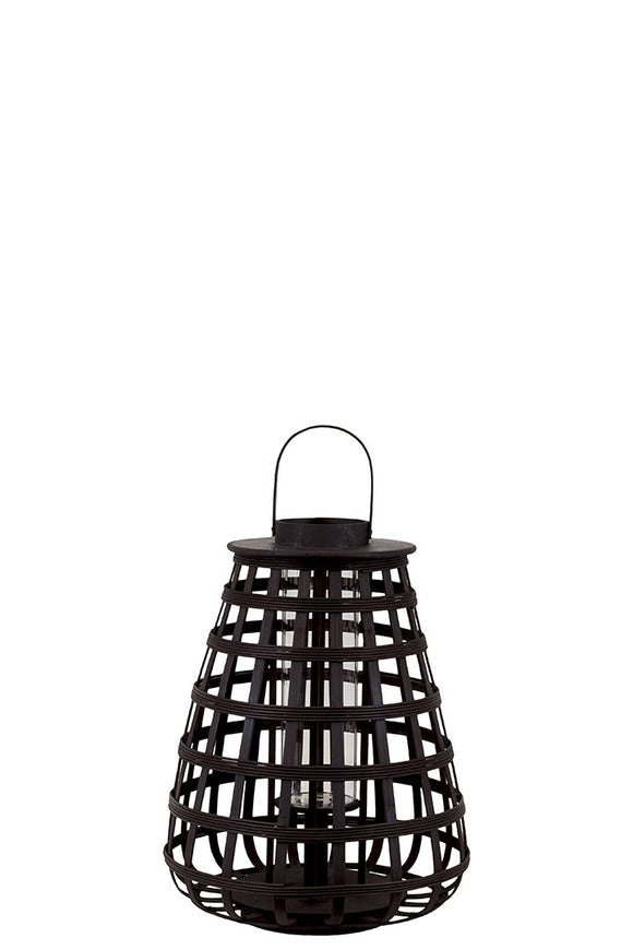 Elegant Chinese Bamboo Lantern in Black (Small)