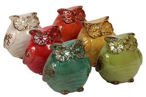 Classy Ceramic Owl Assorted Set of Six