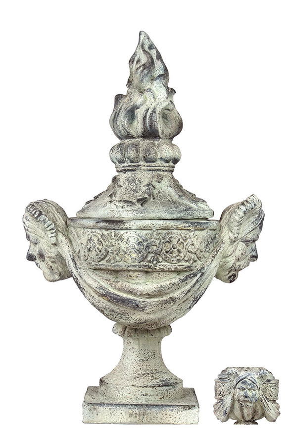 Mongolian Decorative Fiberstone Urn