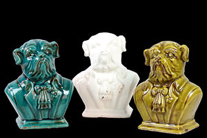 Attrective Ceramic Dog Set of Three in Suit and Tie