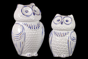 Pair of Derby Decorative Ceramic Owl