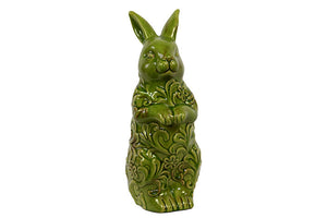 Cute and Adorable Ceramic Standing Rabbit (Green)