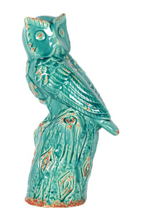 Ceramic Wide Eyes Owl on Branch