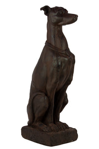 Realistic Brown Fiberstone Dog Statue