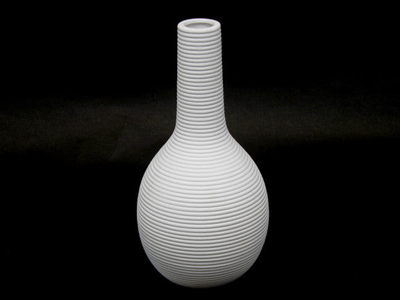 Sleek and Beautiful Long Neck Ceramic Vase (White)