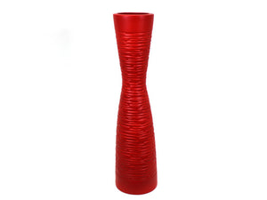 Sleek and Beautiful Hour Glass Design Ceramic Vase (Red)