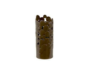 Stylish and Contemporary Ceramic Vase Cut Design (Medium) in Brown