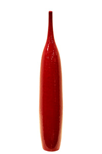 Gorgeous and Captivating Tall Bottle Shape Ceramic Vase with Narrow Neck (Red)