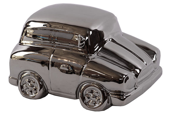 Stylish and Shiny Ceramic Car in Polished Silver Finish