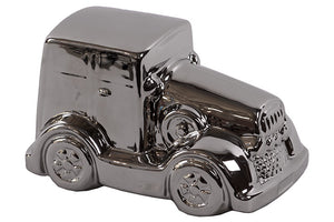 Traditional Style Rolls Royce Ceramic Car in Polished Silver Finish