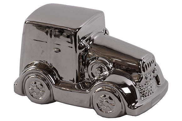 Traditional Style Rolls Royce Ceramic Car in Polished Silver Finish