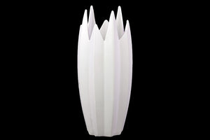 Well Carved Unique Ceramic Vase White