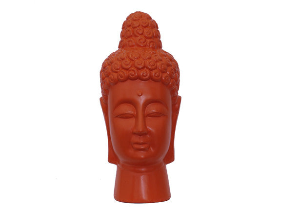 Uniquely Designed Ceramic Buddha Head Orange