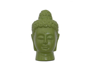 Divine Ceramic Buddha Head Green