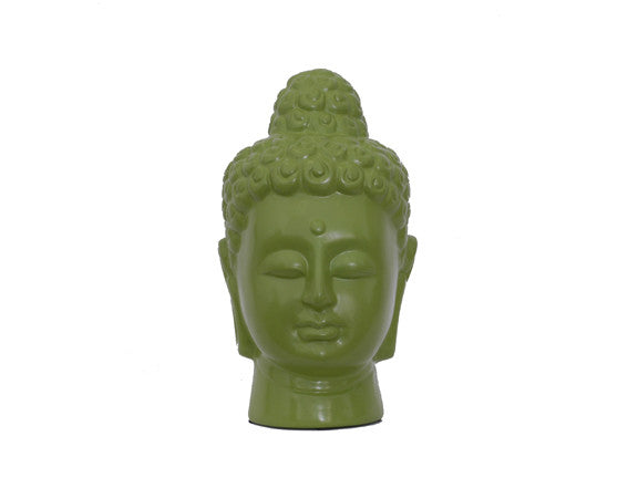 Divine Ceramic Buddha Head Green