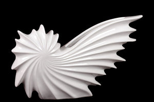 Stylish and Contemporary Ceramic Nautilus Seashell (White)