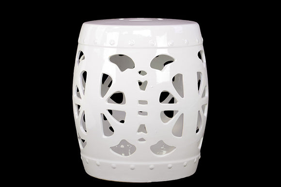 Enticing White Garden Stool