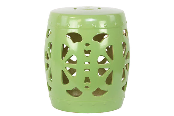 Gorgeous green Ceramic Pierced Design Stool