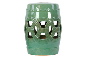 Green Ceramic Comfortable Garden Stool