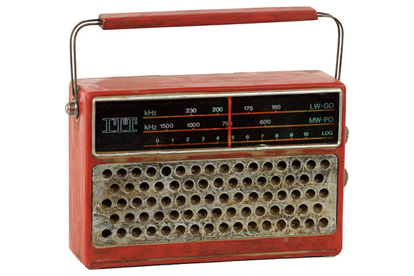 Classic 1980s Resin Radio in Red Color