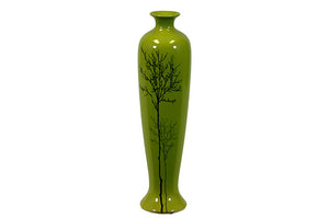 Traditional Chinese Bottle Shaped Ceramic Vase in Shinny Green (Small)