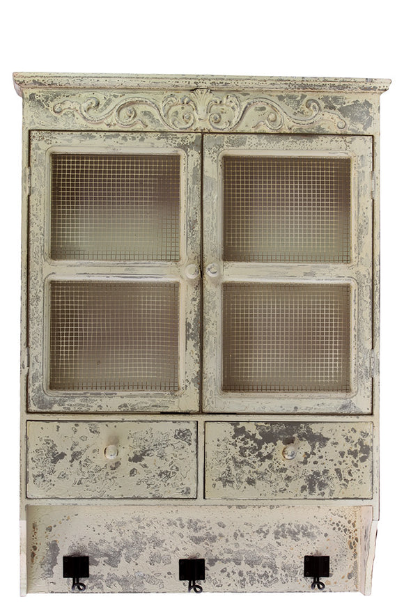 Traditional Style White Wooden Alluring Cabinet