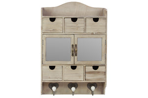 Derby’s Elegant Wooden Wall Cabinet- Brown