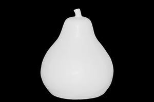 Elegant Ceramic Pear Replica in White