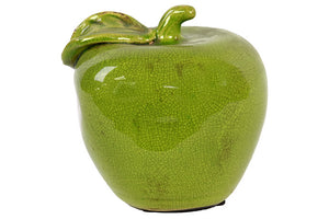 Elegant Ceramic Apple Replica in Green (Large)