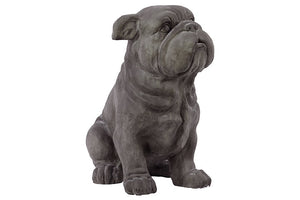 Polystone Fiberstone Grey Sitting Dog