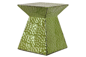 Shiny Green colored Fashionable Metal Stool