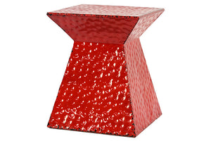 Stunning Red Sparkling Metal Stool