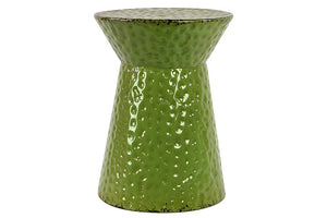 Gorgeous Green Spotted Shinning Metal Stool