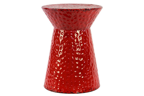 Fabulous Red Shiny Metal stool